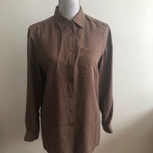 ANNA and FRANK 100% silk long sleeves bottoms in front and sleeves